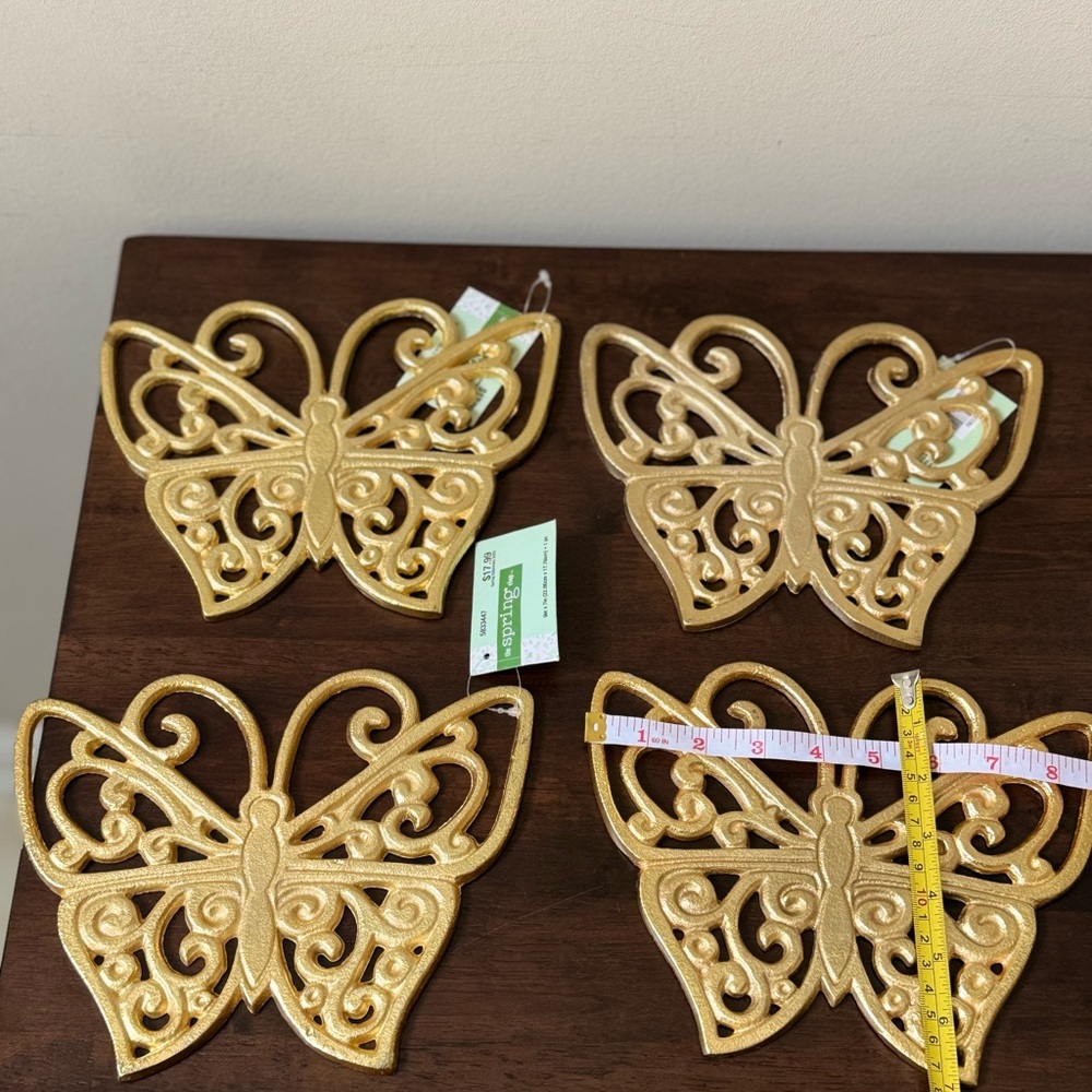 Gold Butterfly Wall Decor Set Hobby Lobby Spring Brand New.    #33